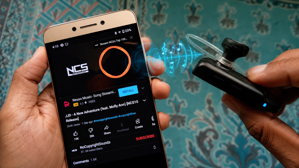 Mono Bluetooth Headset Music Fix — How to Play Music on a Single Ear Bluetooth Headset Using BT Mono App (Android) mono bluetooth headset playing music youtube android fixed
