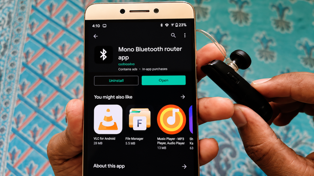 Mono Bluetooth Headset Music Fix — How to Play Music on a Single Ear Bluetooth Headset Using BT Mono App (Android) bt mono app play store download free android