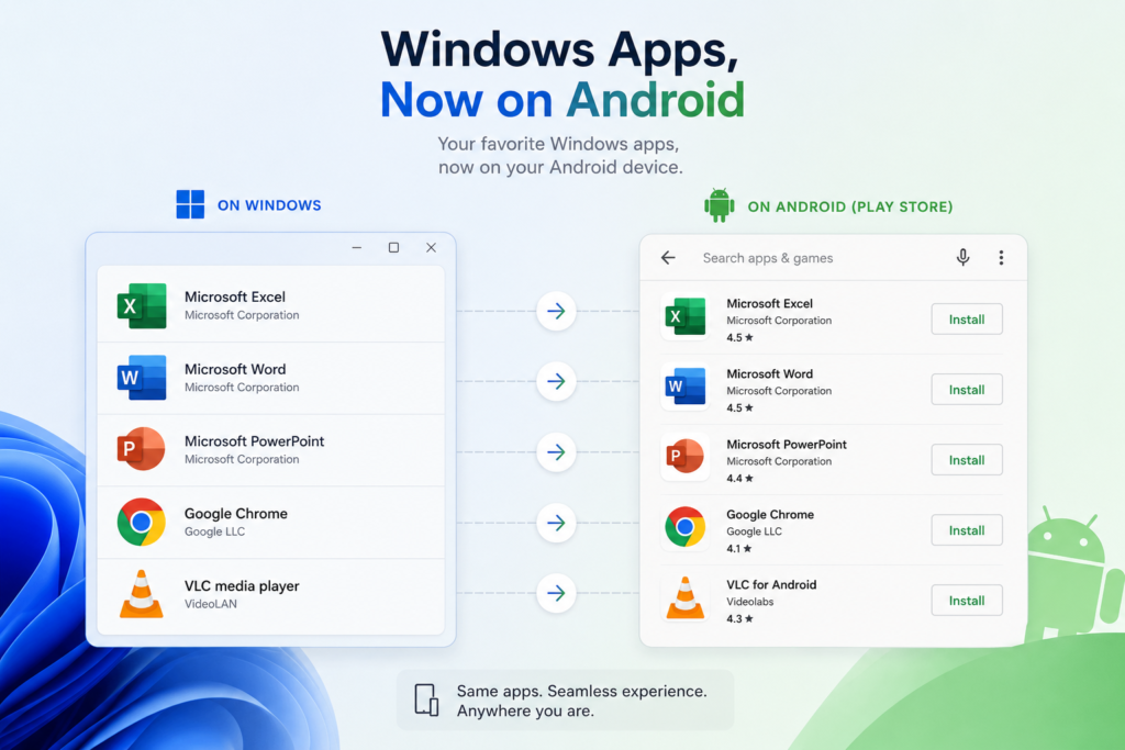 How to Run PC Apps on Android — Top 3 Ways to Use Windows Apps and PC Software on Your Phone (2026) android version pc software play store alternative install