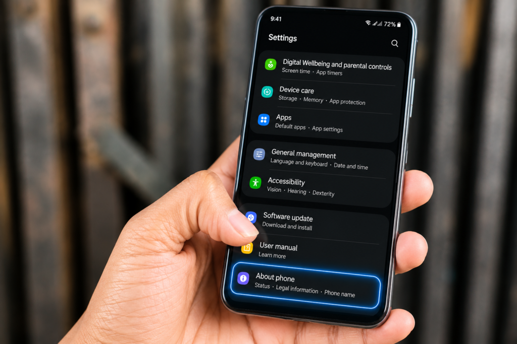 Samsung Fingerprint Sensor Not Working After Update? Fix It in 2 Minutes — No Data Loss samsung settings about phone fingerprint fix path