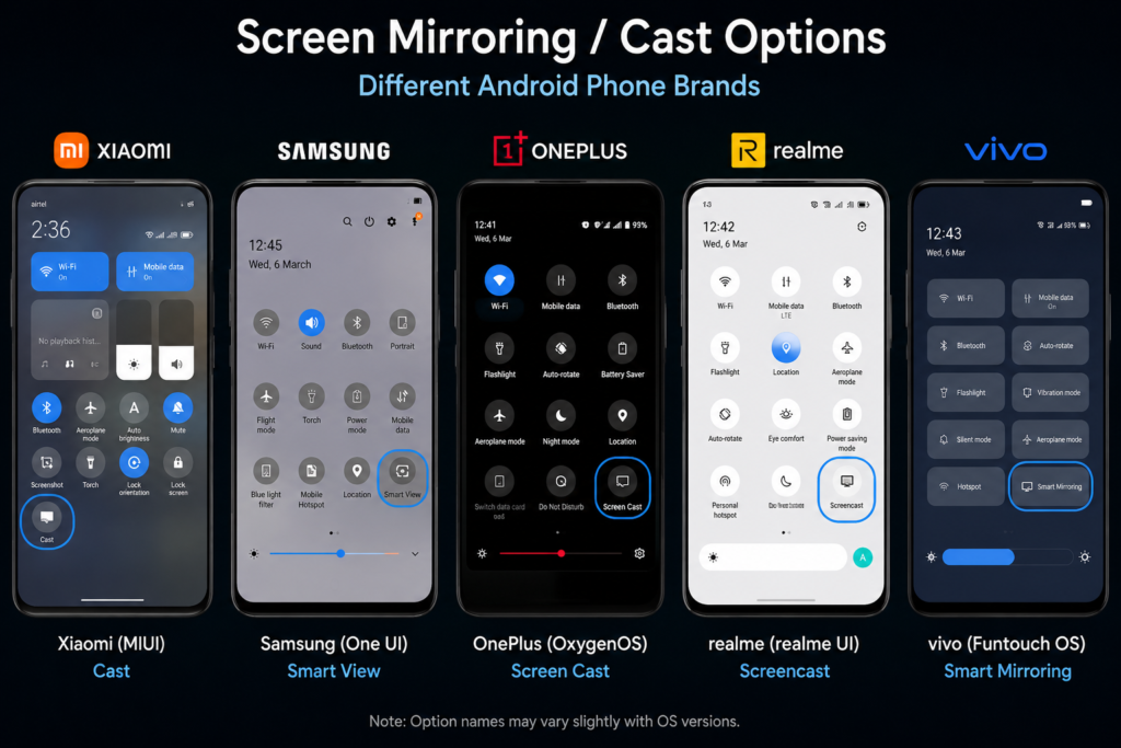 how to connect mobile to mi tv any android phone brand