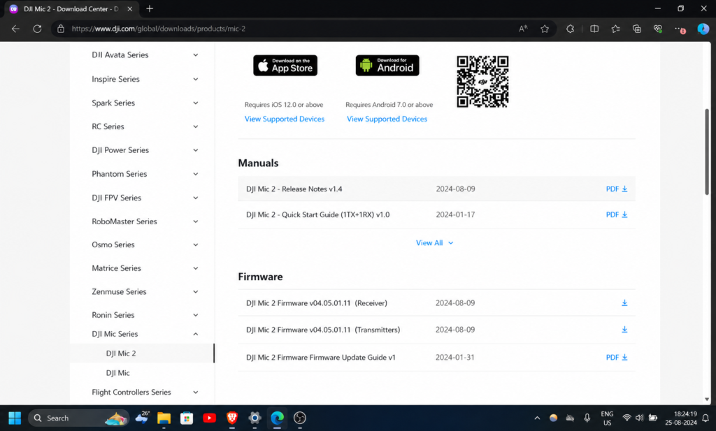 dji mic 2 firmware download tx rx official website