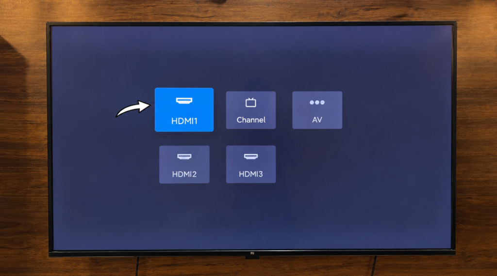 How to Connect Laptop to TV with HDMI Cable — Lag Free Screen Mirroring in 1 Minute tv remote select hdmi input source laptop connection
