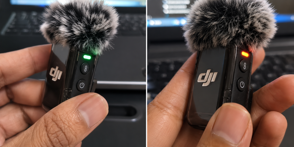 dji mic 2 transmitter led blinking update firmware progress