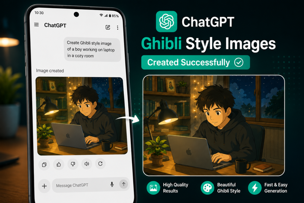 chatgpt ghibli studio image generation working desktop mode