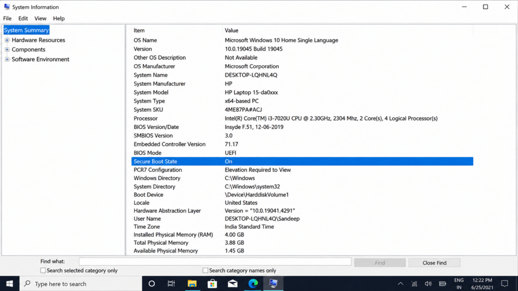 check secure boot state windows 11