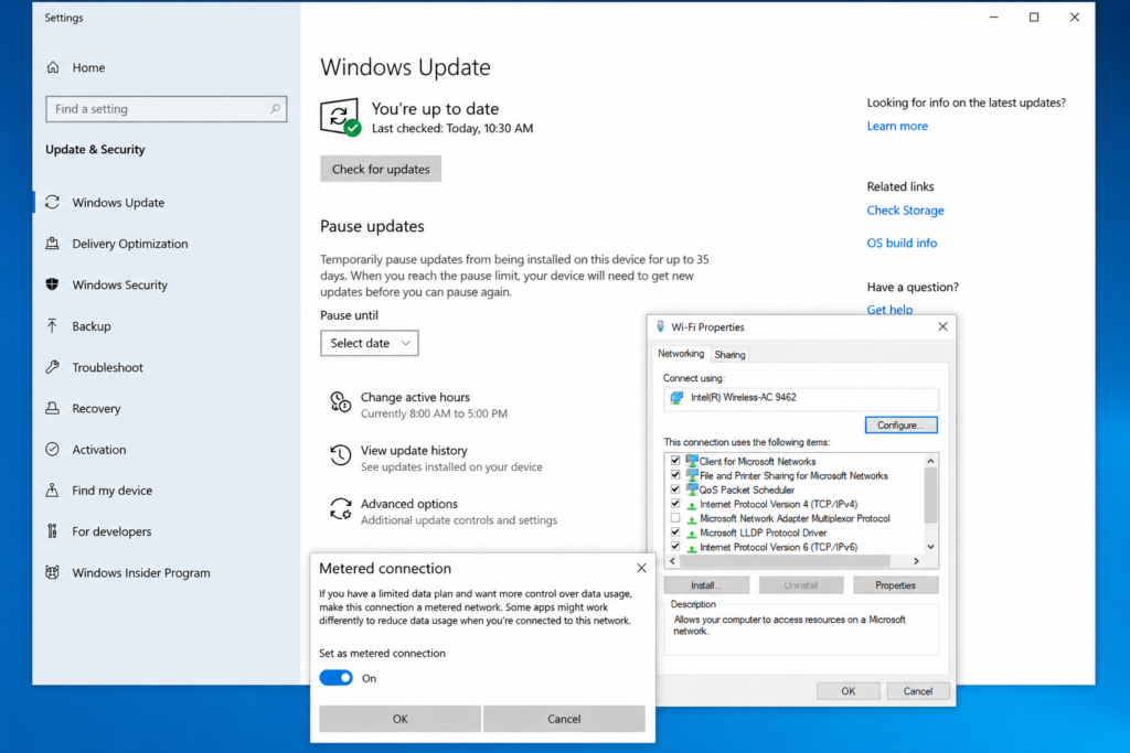 pause windows update to speed up laptop
