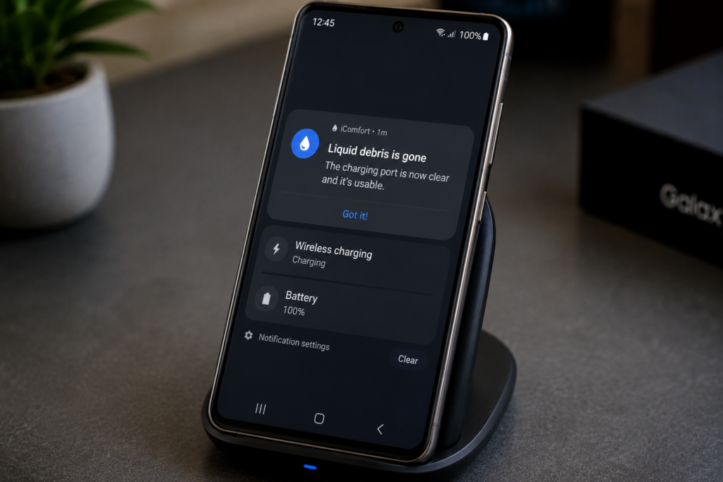 Samsung Charging Port Moisture Detected? Complete Fix Guide for All Galaxy Models (S23, S24, S25, S26, S27) samsung charging port moisture detected fix wireless charging workaround