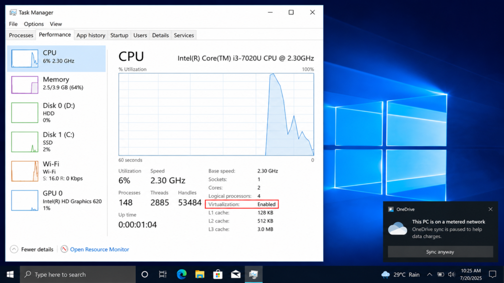 MEmu Not Opening? Fix "The Core Process of Emulator Has Ended" Error (Hyper-V Guide) memu cpu virtualization not enabled check screenshot