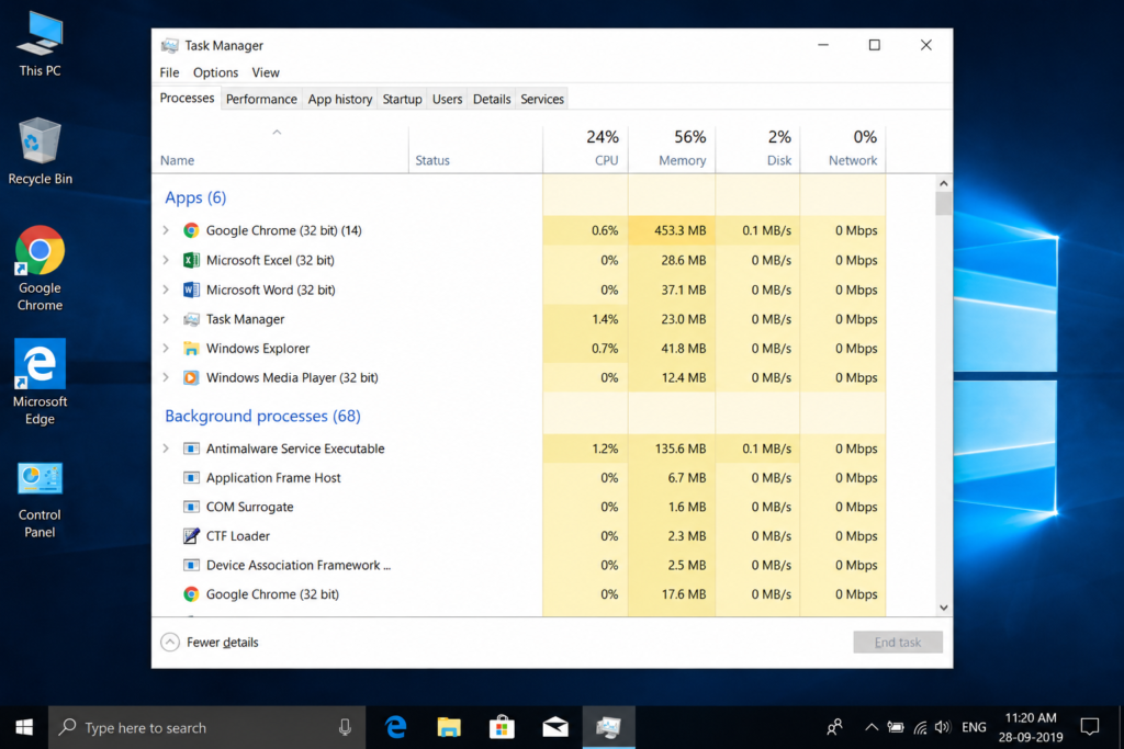 task manager check background apps laptop