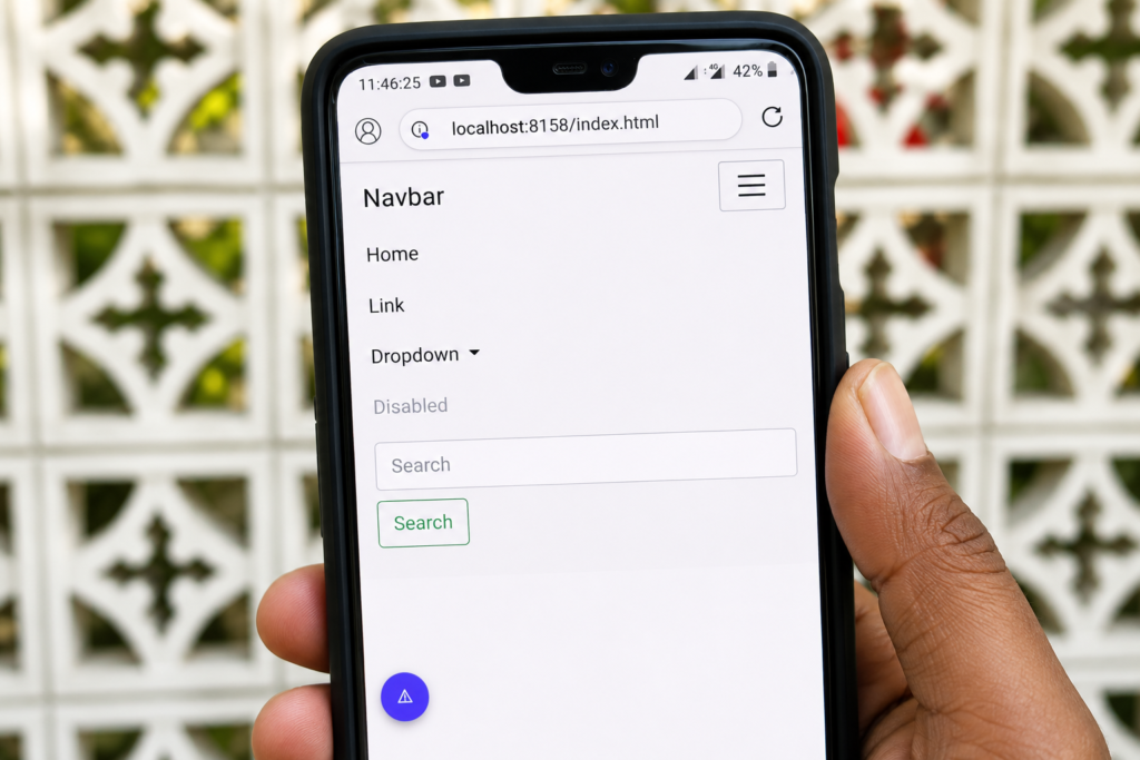 Acode App Se Website Kaise Banaye — Build a Website on Your Android Phone build website on android phone navbar preview screenshot